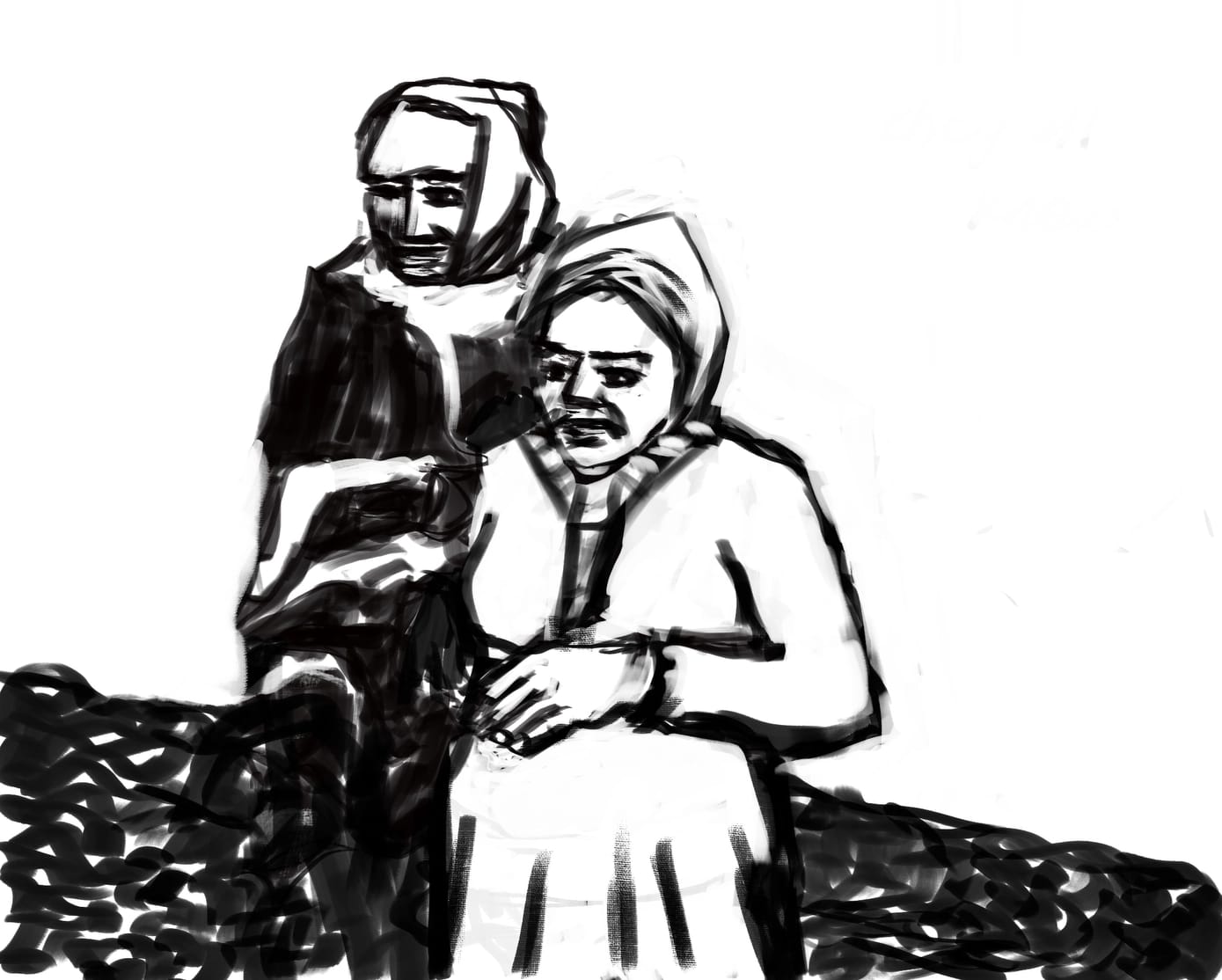 Ukranian women working in the field